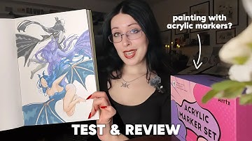 How to paint with Acrylic MARKERS - Test and honest review ft. Arrtx