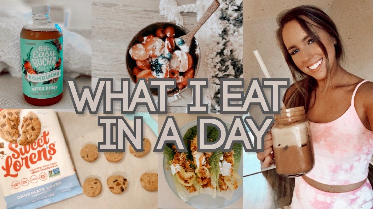 WHAT I EAT IN A DAY! *whipped tik tok coffee, healthy meal & snack