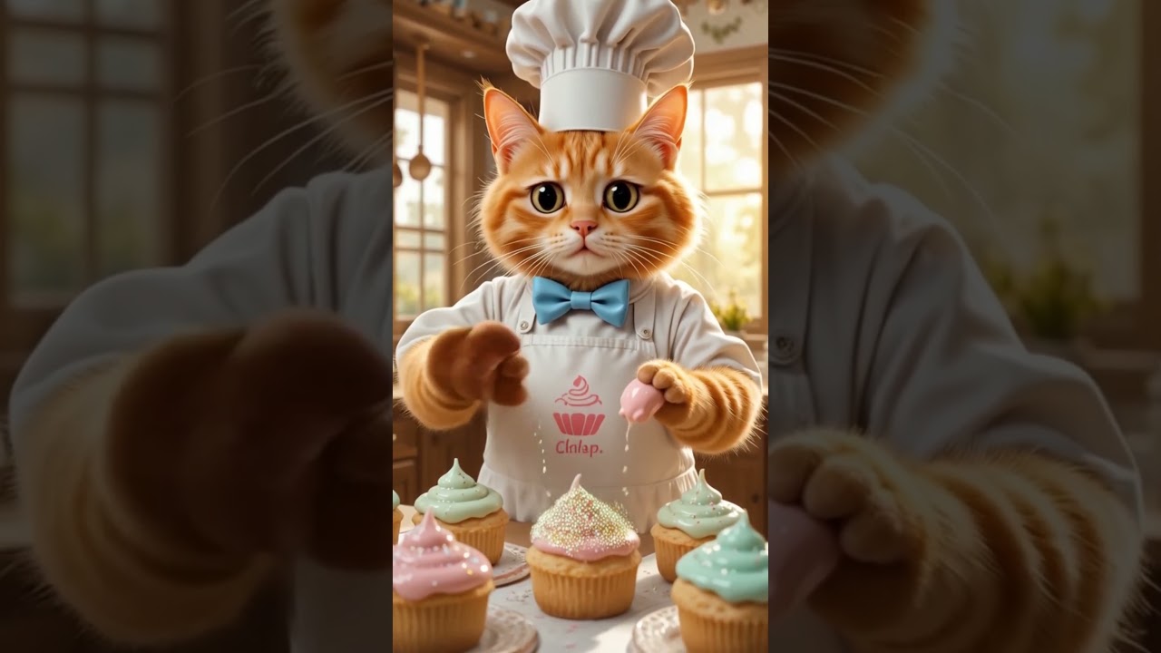 Pastel Cream Puffs for a Little Friend! 🧁✨😺 