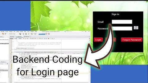 #05 Java Backend Coding for Login Page in Hotel Management System Project in Java NetBeans and MYSQL