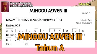 Mazmur dan BPI Minggu Adven III (14 Desember 2025) - Edisi Baru