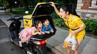 ลูกแฝดของ CEO ถูกแก๊งค้ามนุษย์ไล่ล่า ซ่อนในรถสาวส่งอาหาร! ยังเรียกแม่อีก!! เกิดอะไรขึ้น?#movie