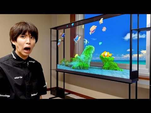 日本で1台しか存在しない1100万円の透明なテレビ買ってみた。