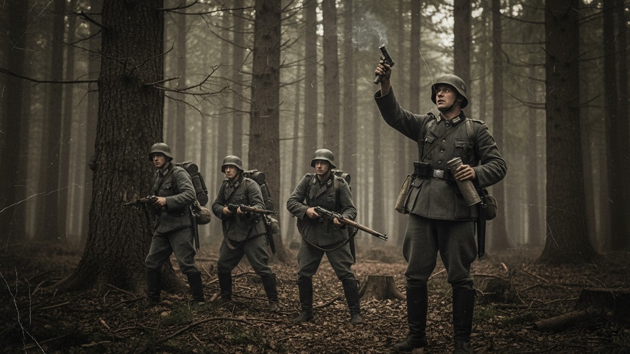 Němci si mysleli, že je les vyčištěn, než světlice odhalily celý kruh partyzánů!