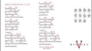 kunci gitar & lirik lagu | Five minutes - hampa