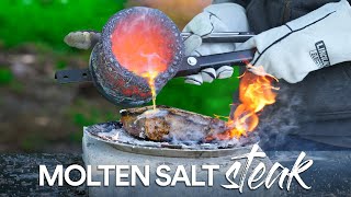 We cooked steaks using Molten SALT and ate it!