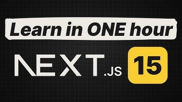 Learn Next.js 15 in 1 hour - Beginner Tutorial
