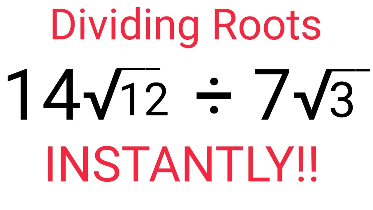 How to Divide square roots easily and correctly! - YouTube