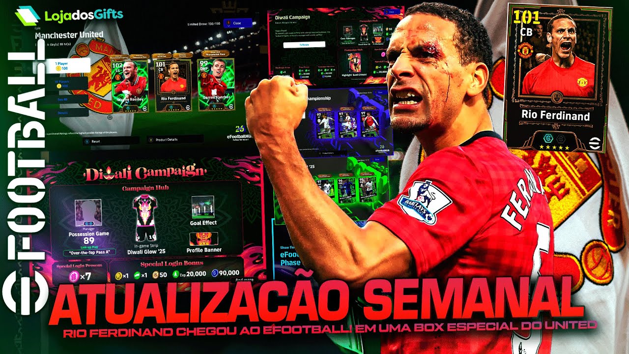 eFootball 2026 |ATUALIZAÇÃO SEMANAL v5.1.0 09/10/25| RIO FERDINAND traz a Diwali Campaign! (AO VIVO)