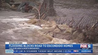 Flooding Blocks Road To Escondido Homes
