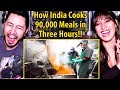 HOW INDIA COOKS 90000 MEALS IN THREE HOURS! | India's MEGA KITCHEN!! |  Reaction!