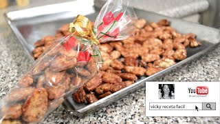 NUECES GARAPIÑADAS Nueces caramelizadas | #VickyRecetaFacil