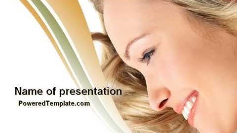 Smiling Girl With Amazing Hair PowerPoint Template by PoweredTemplate.com
