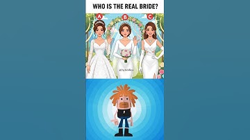 Who is the Real Bride 🤷🏼‍♀️? #riddle #find #brainteasers #shorts #genius #challenge #quiz #real