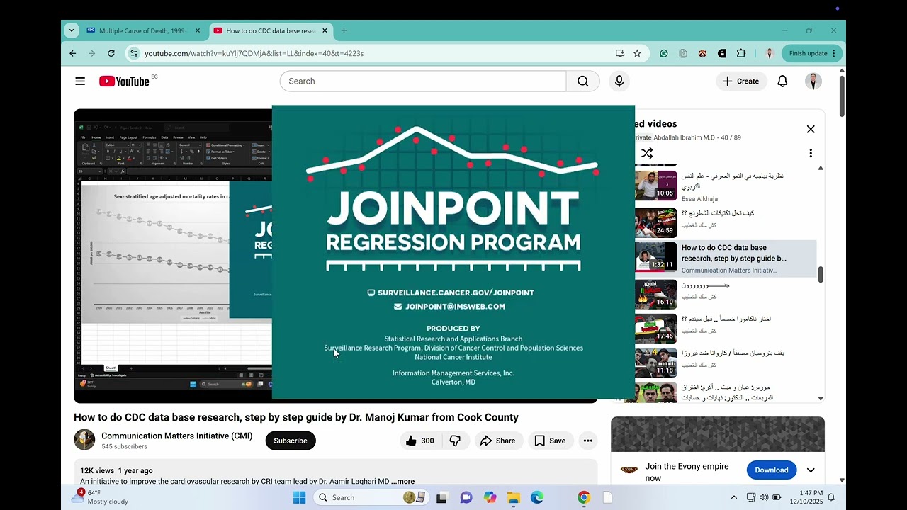 CDC WONDER to Joinpoint Regression: Step-by-Step Trend Analysis (APC & AAPC)