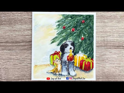 Christmas Eve | Acrylic Painting for Beginners | Joy of Art #438