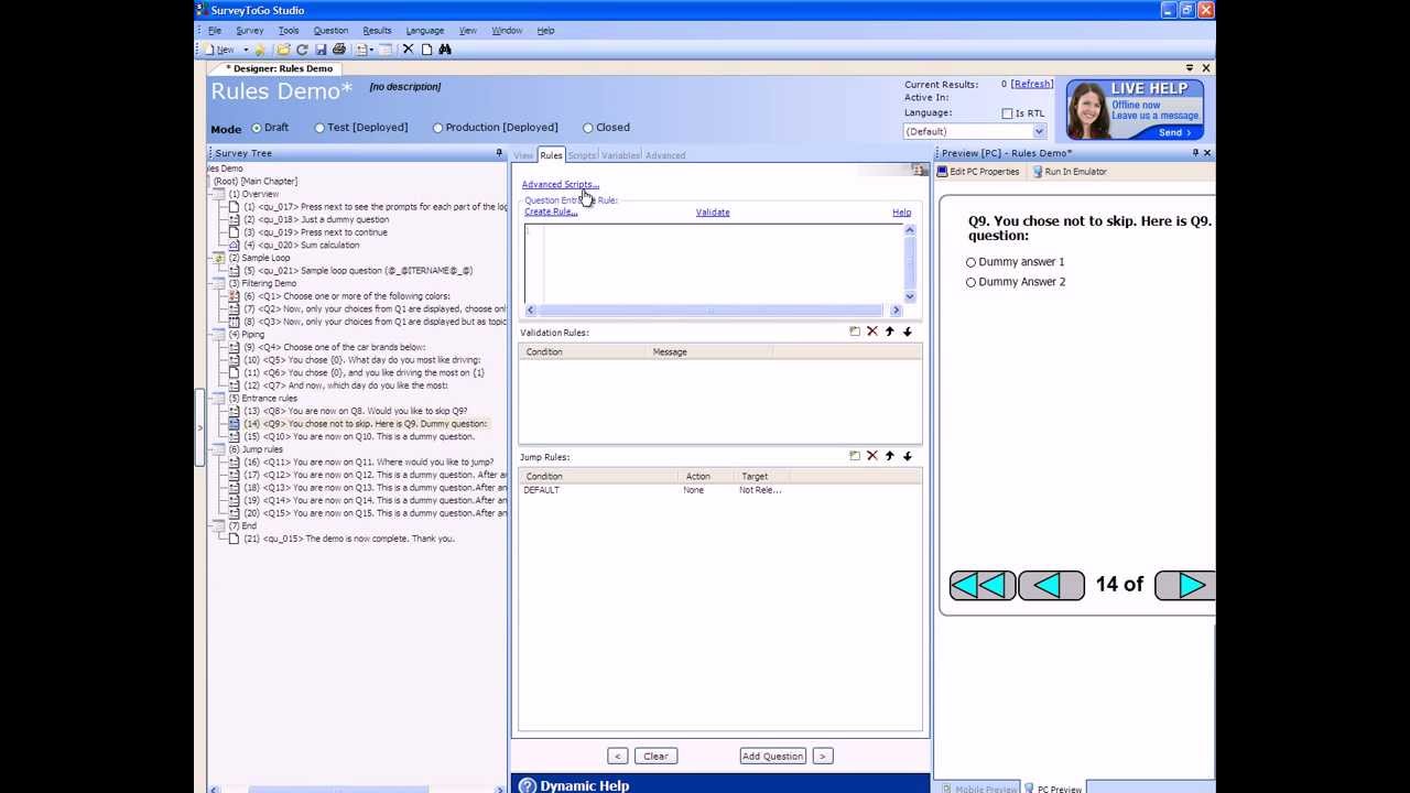 SurveyToGo Logic 02 - Skip Logic