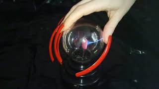 Lady Larsen Ultra Extreme Red Long Nails Play With Magic Tesla Boll Video Short Version.