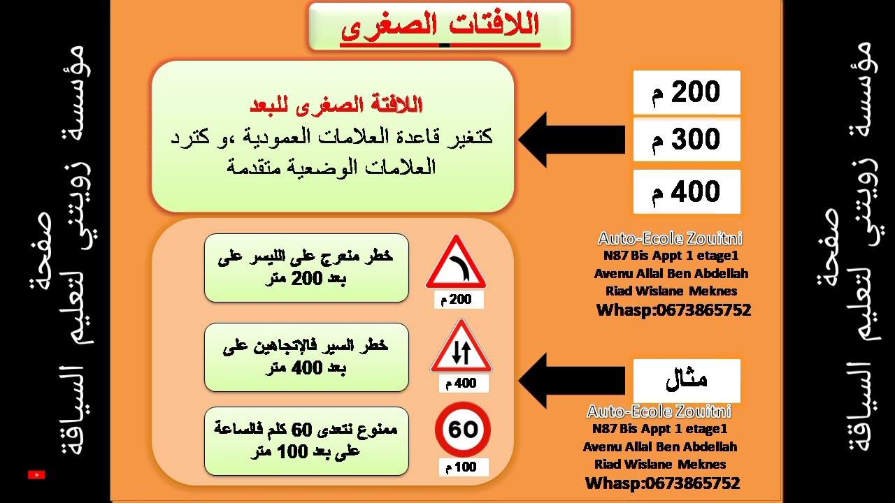 الدرس الثاني: اللافتات الصغرى