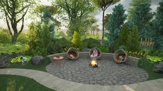 Landscape Design For The Rest Area In The Garden