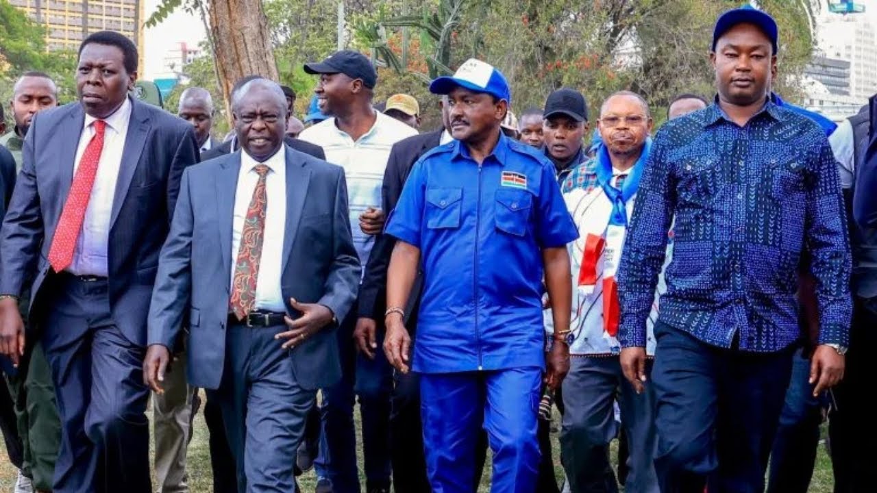 LIVE; DRAMA AS UNITED OPPOSITION LEADERS STORM IG KANJA'S OFFICE IN NAIROBI