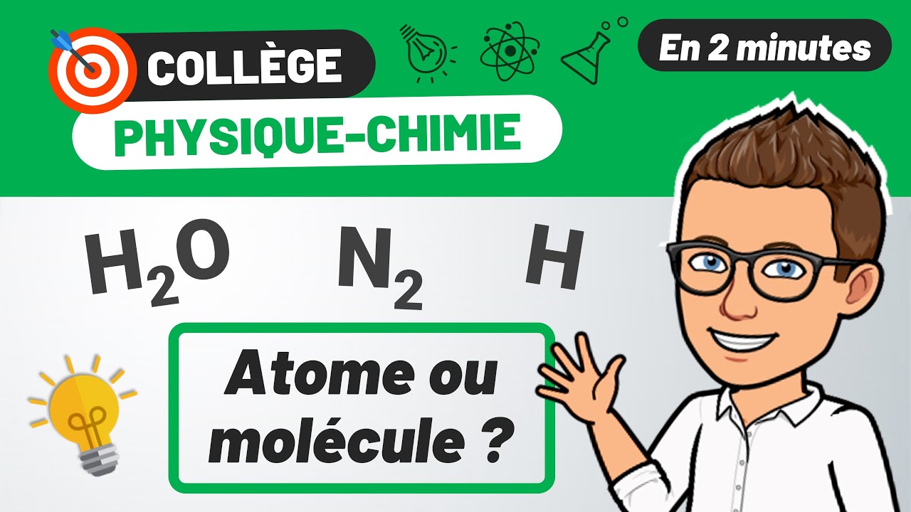 Atome ou molécule ? 🎯 PHYSIQUE CHIMIE COLLÈGE | 4e (Exercice BREVET)