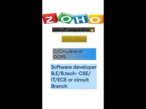 Zoho 2022 II software engineer   2021 II 2022 ,#shorts,#offcampus,#zoho