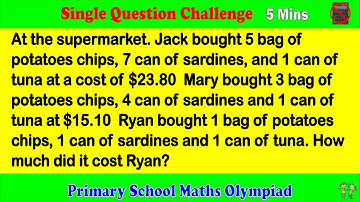 Primary School Math Olympiad - Single Question Challenge, 5 Minutes.