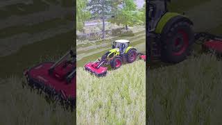 Symulator farmy 22 akcja trawa#farming #masseyferguson #claas #farm #remix