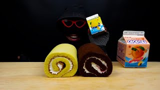 식사의 마무리는 롤 케이크로 어때요?! How about a roll cake for dessert? MUKBANG(EATING SHOW)