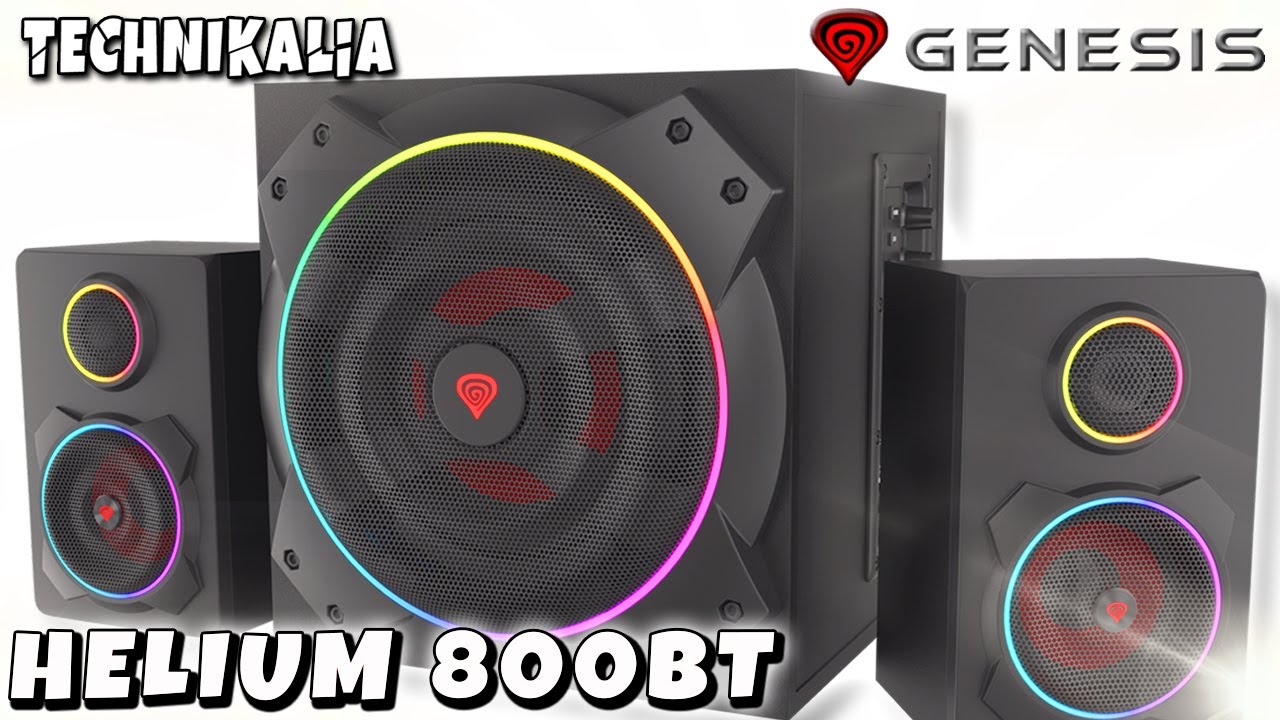 Głośniki 2.1 z aRGB do komputera z Bluetooth ⚡ Genesis Helium 800 BT ⚡ Technikalia ◽ PL
