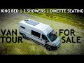 VAN TOUR FOR SALE - LUXURY BUILD - King Bed and 2 Showers #vanlife