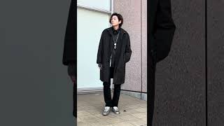 Jのコートを使ったコーデ【パデッドオーバーサイズステンカラーコート