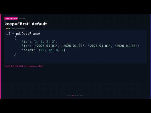 pandas drop_duplicates: keep the first (or last) unique row