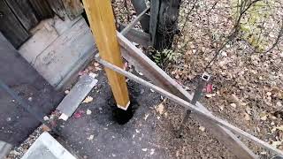 видео: Как правильно установить Деревянные столбы для забора!? картинка: Как правильно установить Деревянные столбы для забора!?