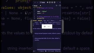 Most Devs Don’t Know f-strings Can Do THIS in Python 😮 #coding #programming #pythonshorts #python