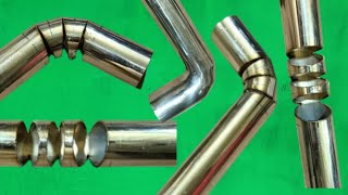 How To Bend Ss Pipe Without Pipe Bender//without elbow pipe bending tricks//tutorial//