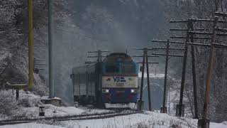 🚆Дизель-поезд мчит по карпатским змейкам и подъёмам | Diesel train DPL1 is climbing up to Mikuluchin