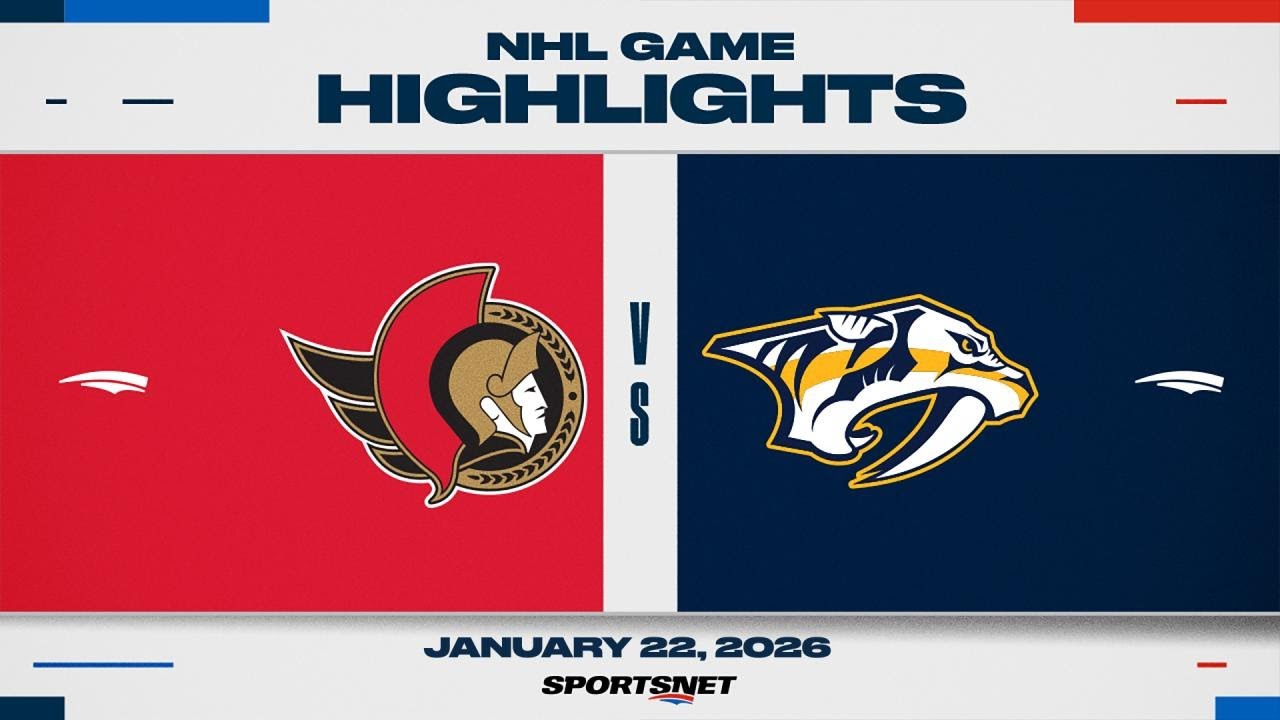 NHL Highlights | Senators vs. Predators -  January 22, 2026
