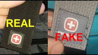 Real vs. Fake Swissgear bag. How to spot fake Swissgear backpacks