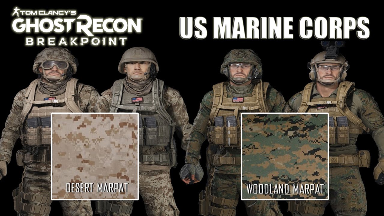 US Marine Corps MARPAT Camouflages Marine Pattern USMC Outfits