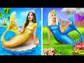 Best Pool Party With Mermaids! Rich vs Broke Mermaid | Underwater Stories by RATATA COOL