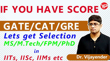 Winter Admissions | If you have Score | Lets get Selection | GATE | CAT | GRE | MS | MTech | PhD FPM