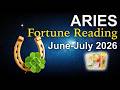 ARIES Fortune Tarot Reading "READY OR NOT, IT'S HAPPENING FOR YOU!'  June to July 2026 ✨