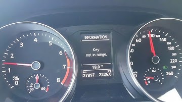 Passat 2016 Aug 8 2017 key not in range @100km/h