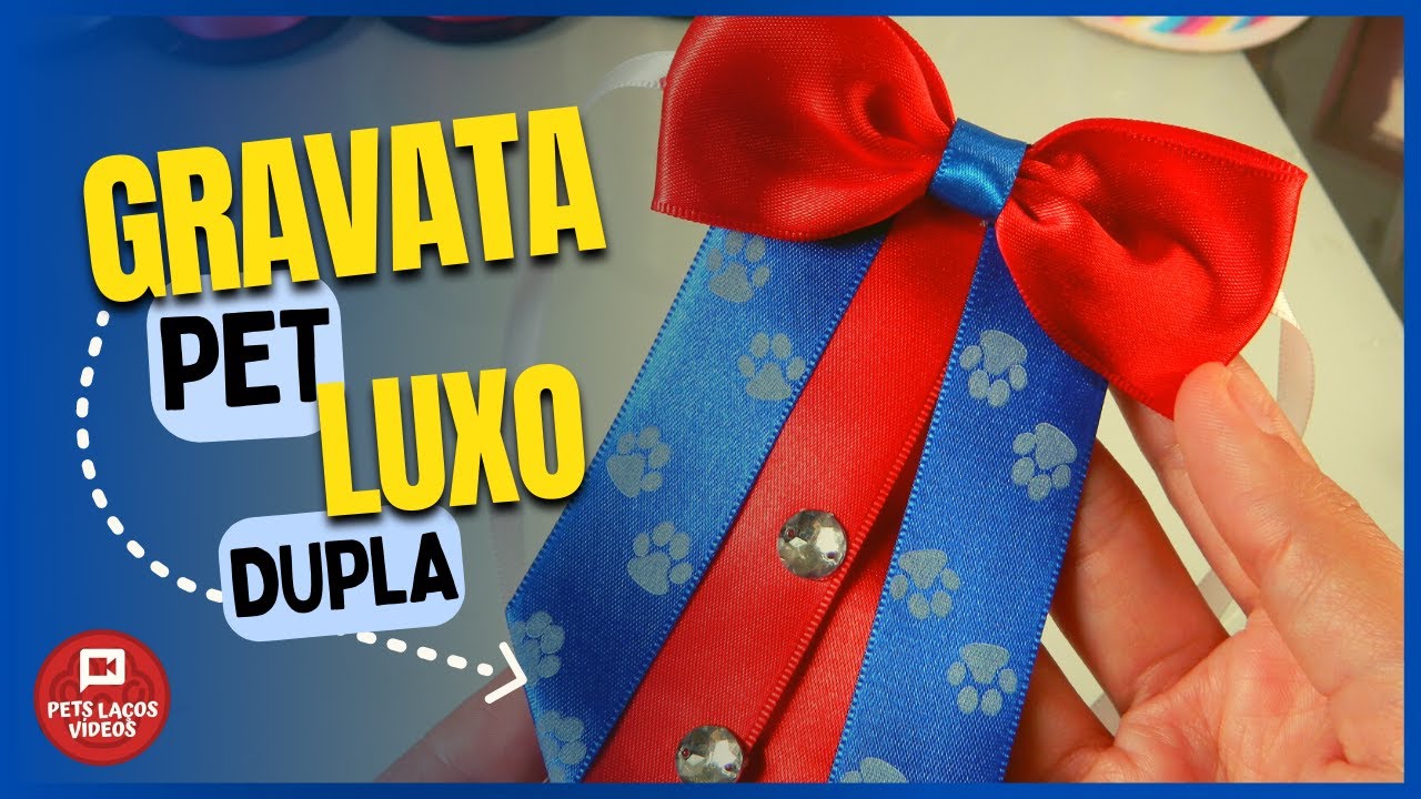 Gravata Pet Luxo Dupla
