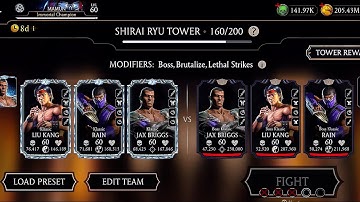 SHIRAI RYU TOWER FATAL 160 BOSS FIGHT+ REWARD MK MOBILE