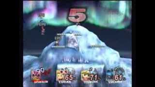 Game-winning Falcon Pawnch Triple Kill (SSBB Funny Moment)