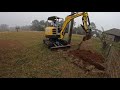 Rotating Tires, Digging A Trench, And Laying Pipe