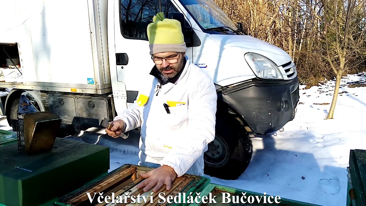 219/21 Zimní prohlídka oddělků a slabších včelstev v 450 m.n.m. 3.12.2021 Včelařství Sedláček